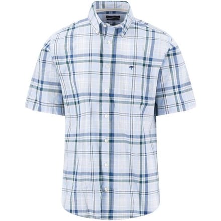 Fynch-Hatton Overhemd Slub Check Button-Down New Breeze / male