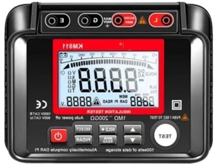 Isolatieweerstandstester - Megger meter - Elektrische testen - Automatische range - 0.1M-200G - Grijs