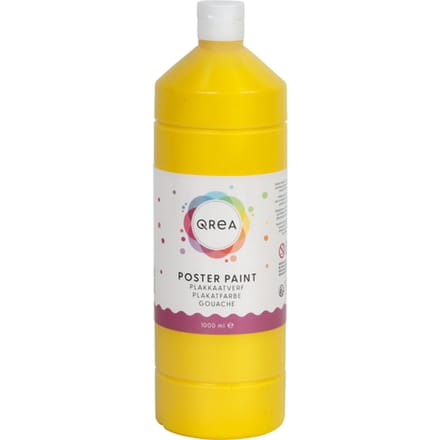 Plakkaatverf Qrea primair geel 1000ml