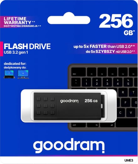 GOODRAM Pendrive GoodRam UME3 UME3-0160K0R11 (16GB USB 3.0) - 256GB - USB-stick