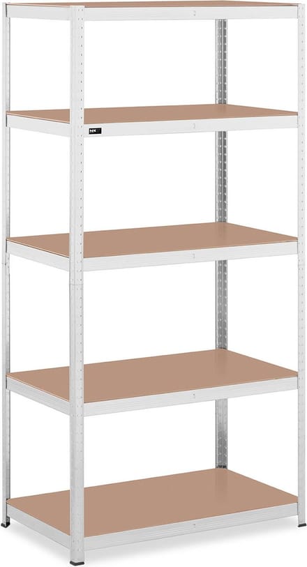 Stellingkast - 100 x 60 x 200 cm - voor 5 x 150 kg - Grijs - MSW