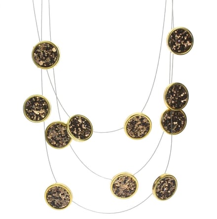 Behave ketting - Glitter cirkels - Nikkelvrij - Modeaccessoire