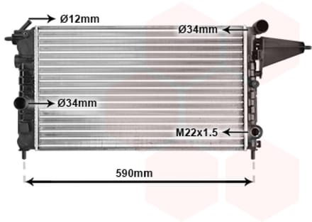 Van Wezel - RADIATOR VOOR OPEL VECTRA A 1988-1995 1300087