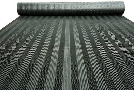 Rubbermat - streep/noppen motief - 190x176 cm - 12 mm