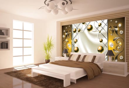 Poster | Goud , Zilver | 104 x 70,5 cm