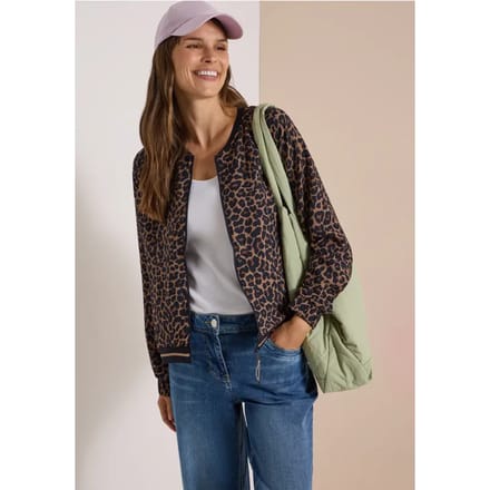 Blouson met rits en luipaardprint