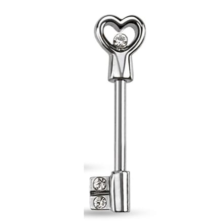Tepelpiercing sleutel voor hart 1.6x10 - LMPiercings