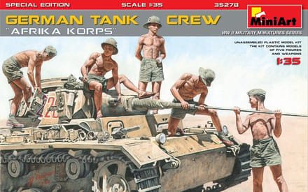 MiniArt Modelbouwpakket Militaire voertuigen - 35278 German Tank Crew Afrika Korps - Special Edition Plastic - 1:35 - Modelbouw