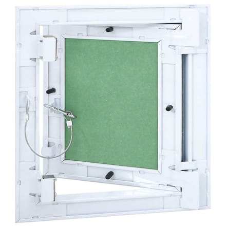 vidaXL - Access - Panel - Groen - en - Zilver - 30 - x - 30 - cm - Aluminium - en - Gipsplaat