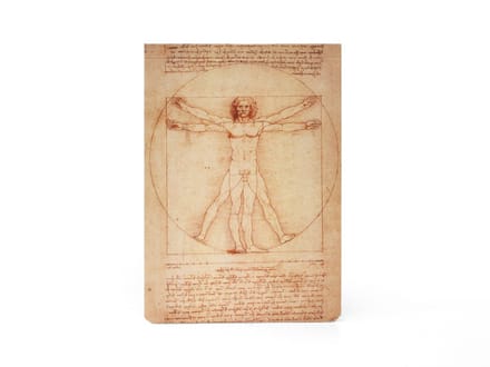 Lanzfeld Da Vinci - Notitieboek A6 - Blanco - 36 Pagina's - Vitruviusman - Softcover