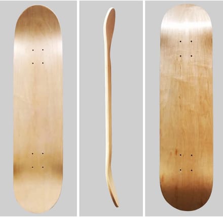 2 Stuks Blanco Skateboard Decks 7 Laags Esdoorn Concave Deck voor DIY en Beginners