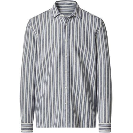 ESMARA MEN Heren overhemd (Wit/blauw, L)