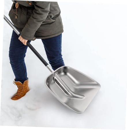 Sneeuwschep - Sneeuwschuiver Schep - Sneeuw Ruimen - Roestvrij Staal - 36x26 cm - Zilver