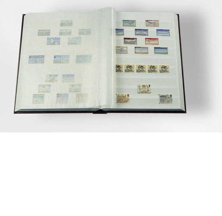Leuchtturm Postzegelinsteekalbum Basic W 32 witte bladzijden - rood