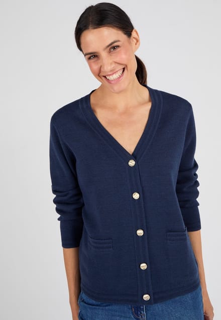 Damart - Vest van merinowol - Dames - Blauw - S