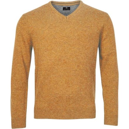 Baileys Trui Lambswool V-Neck Single Knit Goudgeel / male
