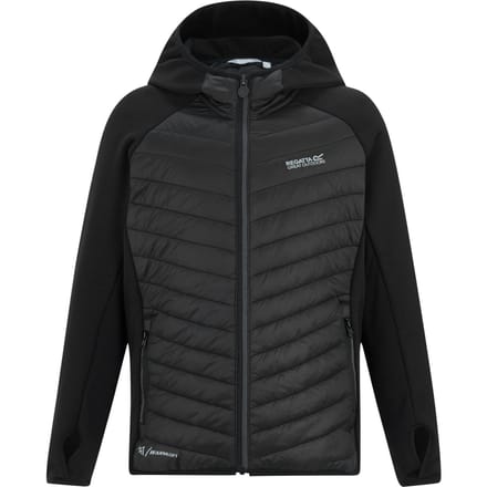 Regatta Kinderen/Kids Andreson Hybride Gewatteerde Jacket (Zwart/Seal Grijs)