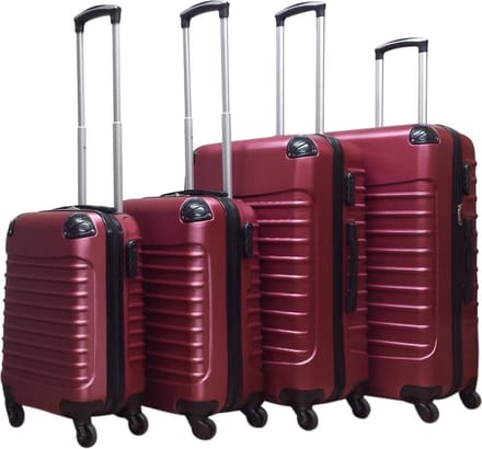 Quadrant 4 delige ABS Kofferset - Bordeaux Rood