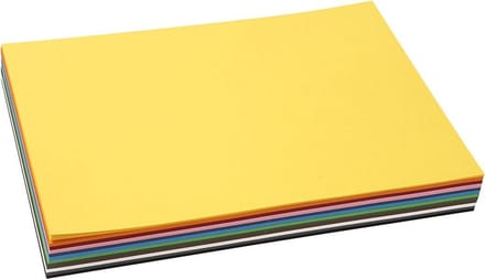 Gekleurd Karton A4,210x297 mm, 180 gr, diverse kleuren, 12x10 vel | Knutselkarton