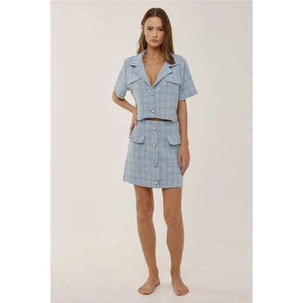 Geknoopte Tweed Minirok