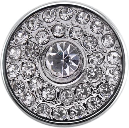 Quiges - Drukknoop Mini 12mm Ornament Zirkonia - EBCMK168