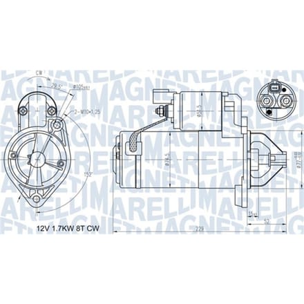 Startmotor / Starter MAGNETI MARELLI 063721365010