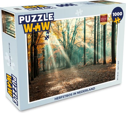 Puzzel Herfstbos in Nederland - Legpuzzel - Puzzel 1000 stukjes volwassenen