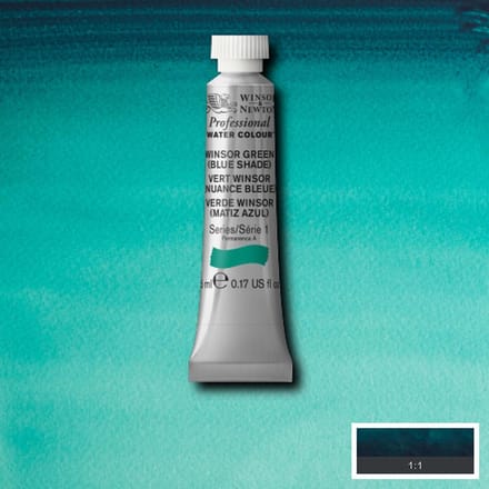 Watercolor paint W&N 5ml - 719 Winsor Green (Blue shade)