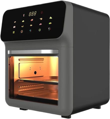 Combi Oven - Heteluchtfriteuse Bakapparaat - Multifunctioneel Koken - Dubbele Temperatuurregeling - 15 Liter Capaciteit - Zwart