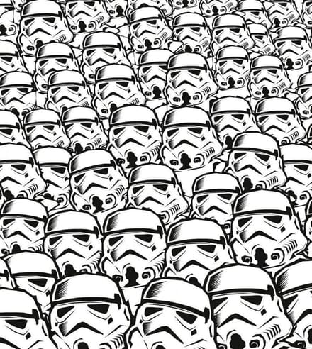 Fotobehang - Star Wars Stormtrooper Swarm 250x280cm - Vliesbehang