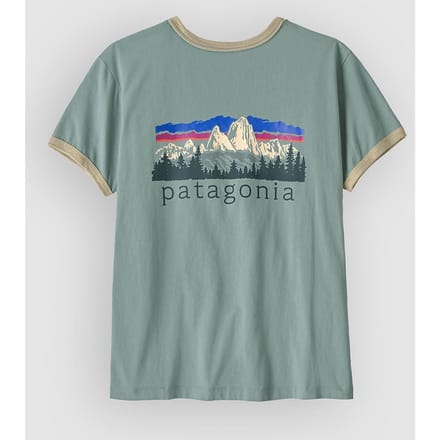 Patagonia Fitz Roy Foothills Ringer T-Shirt groen