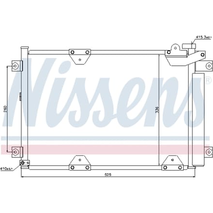 Condensator, airconditioning NISSENS 94892