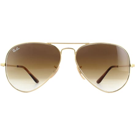 Ray-Ban Zonnebril Aviator Metal II RB3689 914751 Goudbruin Verloop