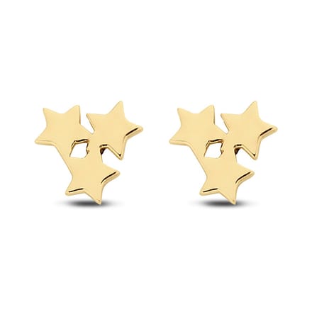 New Bling Goud 9NBG-0045 - Oorknop Sterren - Glad - 6mm - Goud