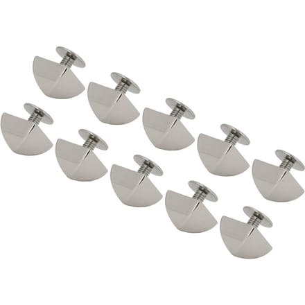 20 Pièces Rivets Pyramide 10mm Métal Carré Rivets Pyramide et Vis PH pour Projets Cuir Argent argenté