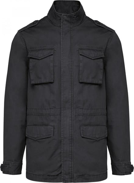 Kariban Heren Safarijasje K6164 - Washed black - S