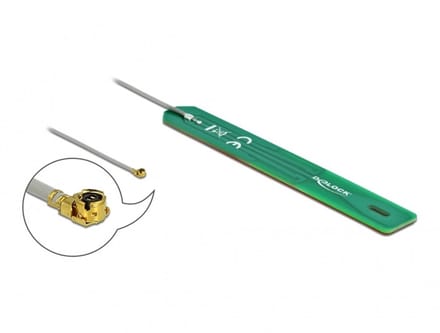 LPWAN-antenne 880-960 MHz I-PEX Inc., MHF® I PLUG 2 DBI 1.13 7,5 cm PCB Interne zelfklevend