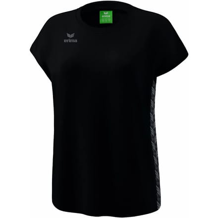 Erima Essential Team T-Shirt Dames - Slate Grey / Zwart | Maat: 38
