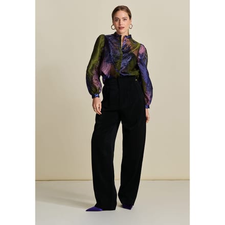 POM Amsterdam Pants - Shimmer Black Größe: 34 | Straight Jeans Outlet | Damen | Schwarz
