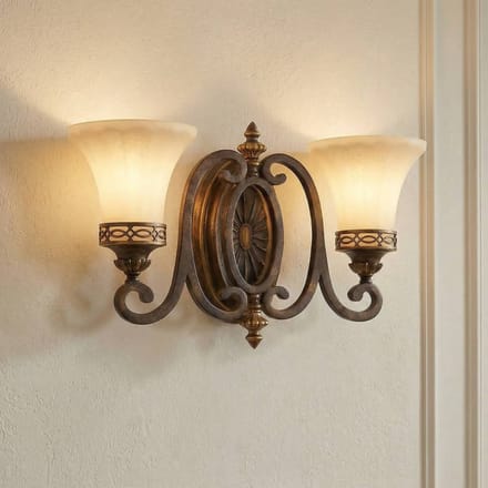 Wandlamp - Steady Lighting - Metaal -  - E27 - L: 16.6cm - Voor Binnen - Woonkamer - Eetkamer - Walnut