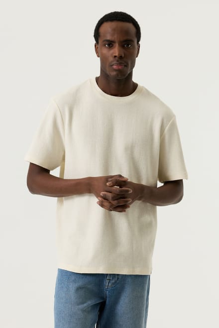 GARCIA Heren Effen T-shirt Wit Korte mouw