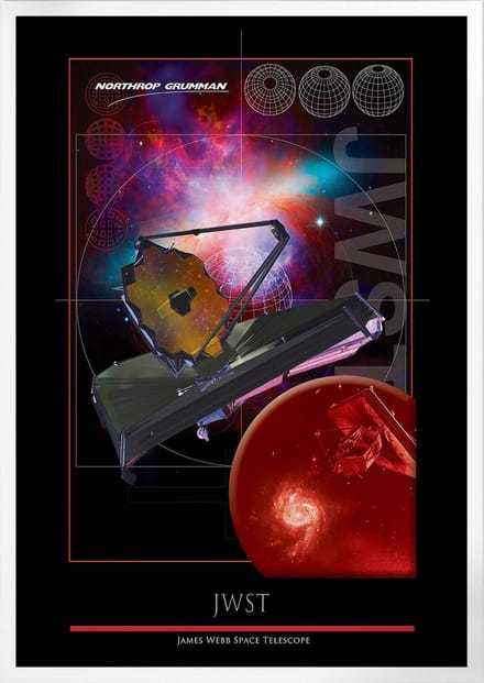 Northrop Grumman Webb Telescope | Space, Astronomie & Ruimtevaart Poster | A3: 30x40 cm