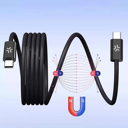 Celly USB-C>USB-C magnetische laadkabel 1 Meter