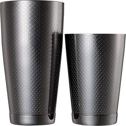 Diamond Grid Cocktail Shaker Set Zwart - Professioneel Barbenodigdheden