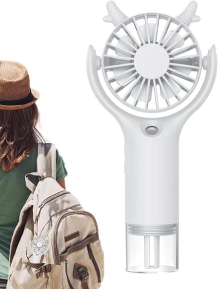 Handventilator - Nevel ventilator - Frisse lucht - Waterspray functie - 16.7 cm - Wit