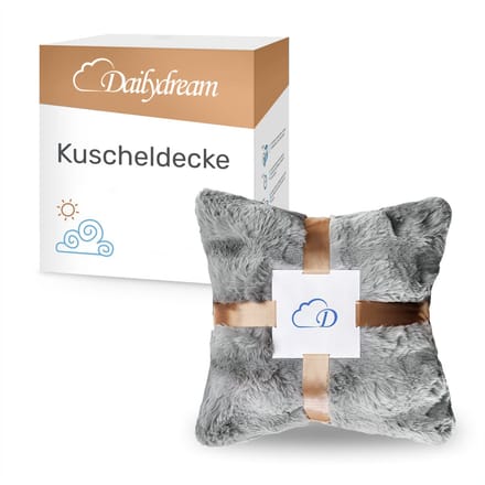 Dailydream Kunstbont Plaid – 150x200 cm – Grijs – Warm en zacht