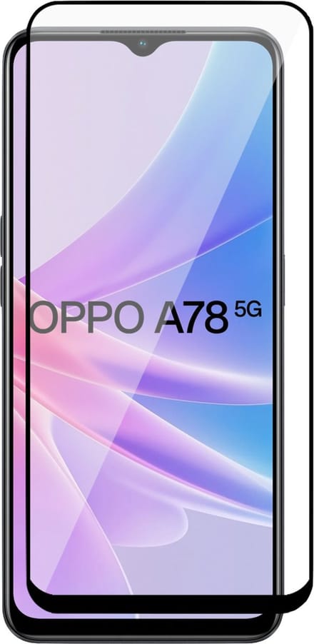 Screenprotector geschikt voor Oppo A78 - Gehard Glas Screen Protector FullGuard