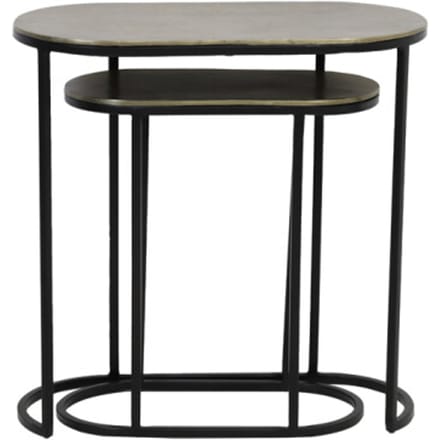 Light & Living - Bijzettafel BOCOV - 53x26x53cm - Brons - Set van 2