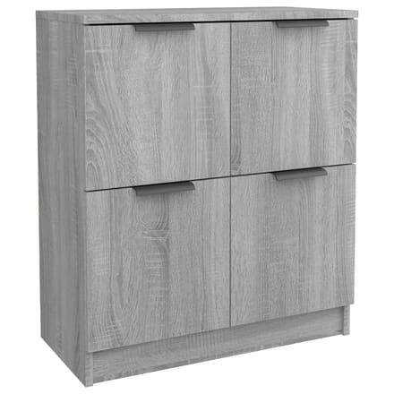 vidaXL - Dressoirs - 2 - st - 60x30x70 - cm - bewerkt - hout - grijs - sonoma - eiken