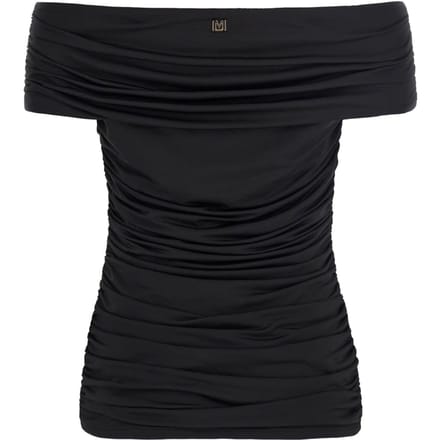 GUESS Marciano By  Alva Off Shoulder Top Jet Black Größe: M | Blusen Outlet | Damen | Schwarz